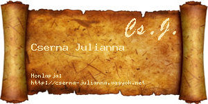 Cserna Julianna névjegykártya
