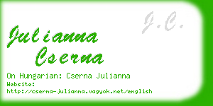 julianna cserna business card